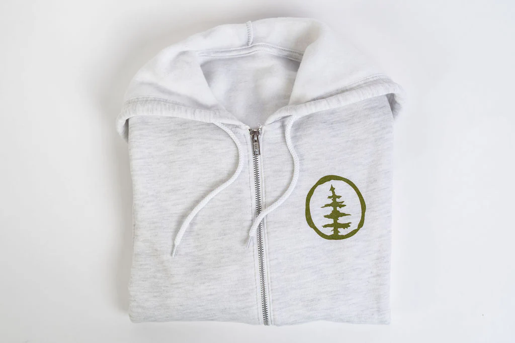 Light Gray Zip Up Hoodie - Image 6